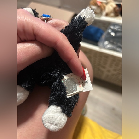 Ty Beanie Baby Booties the Black & White Cat (8 Inch) - Picture 2 of 2